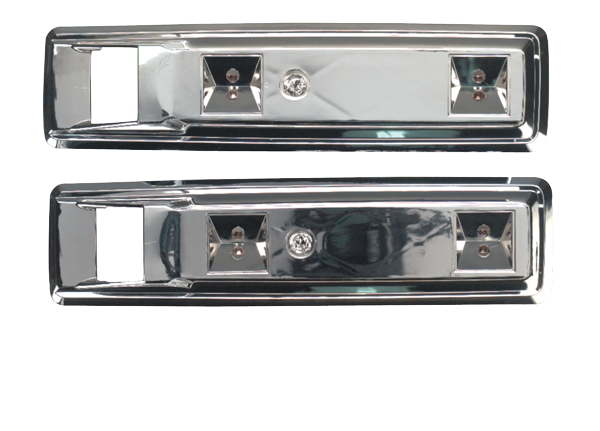 1968-1970 B-Body 13" Chrome Front Armrest Bases - For Use with 9.5" Pads, Includes Mounting Hardware