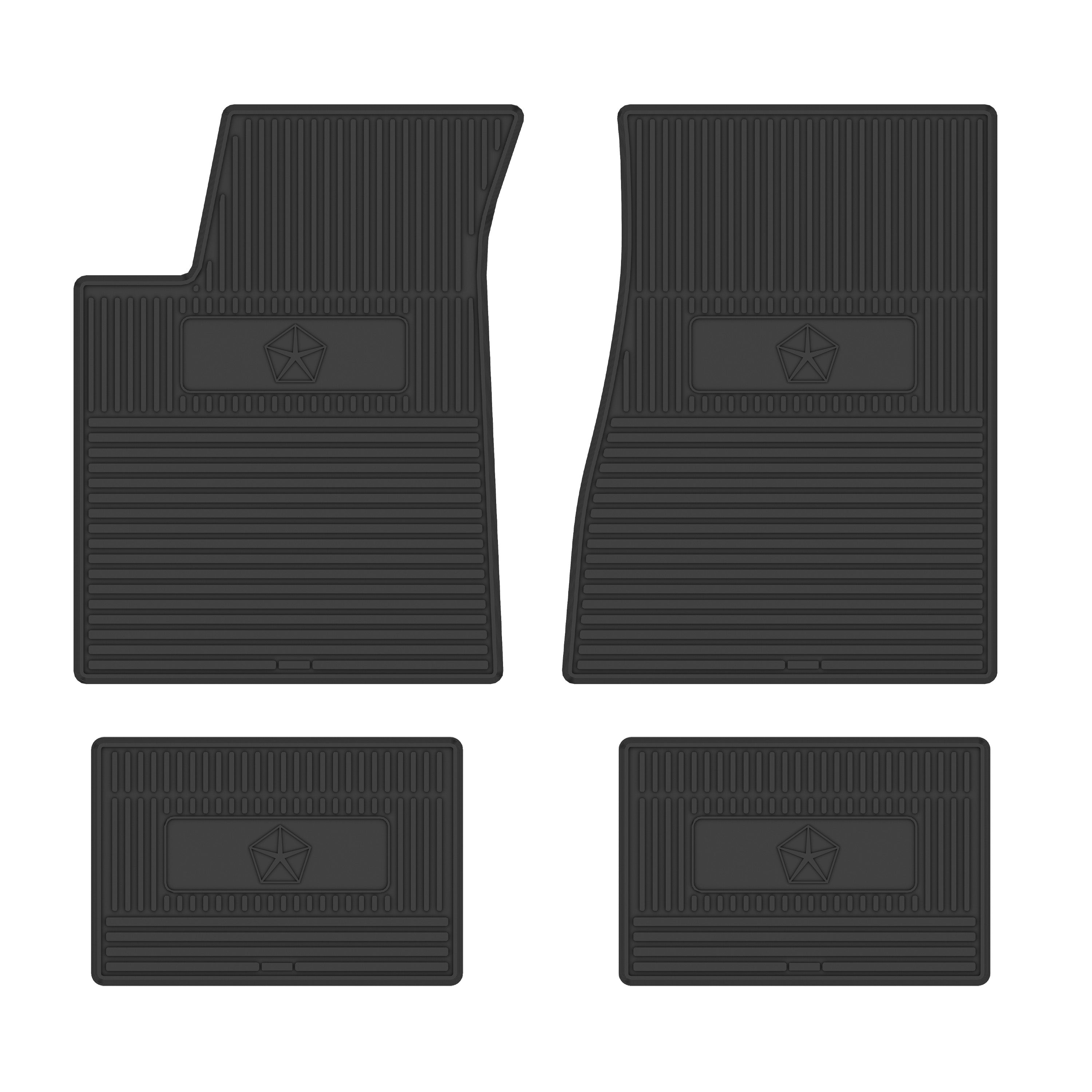 1971-1974 Dodge/Plymouth B-Body Next Generation Custom Vintage Rubber Floor Mats Package