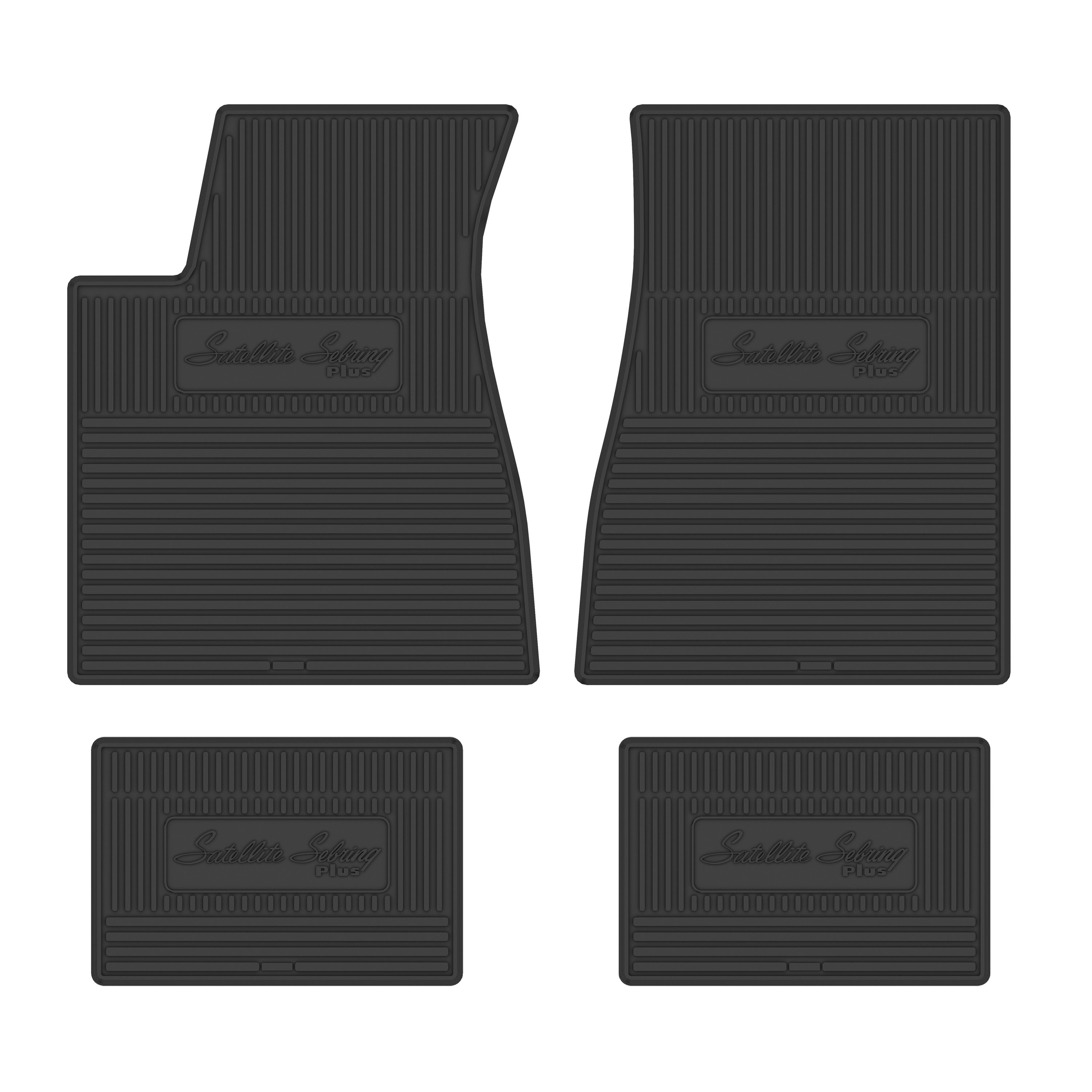 1971-1972 Plymouth Satellite Sebring Plus Next Generation Custom Vintage Rubber Floor Mats Package