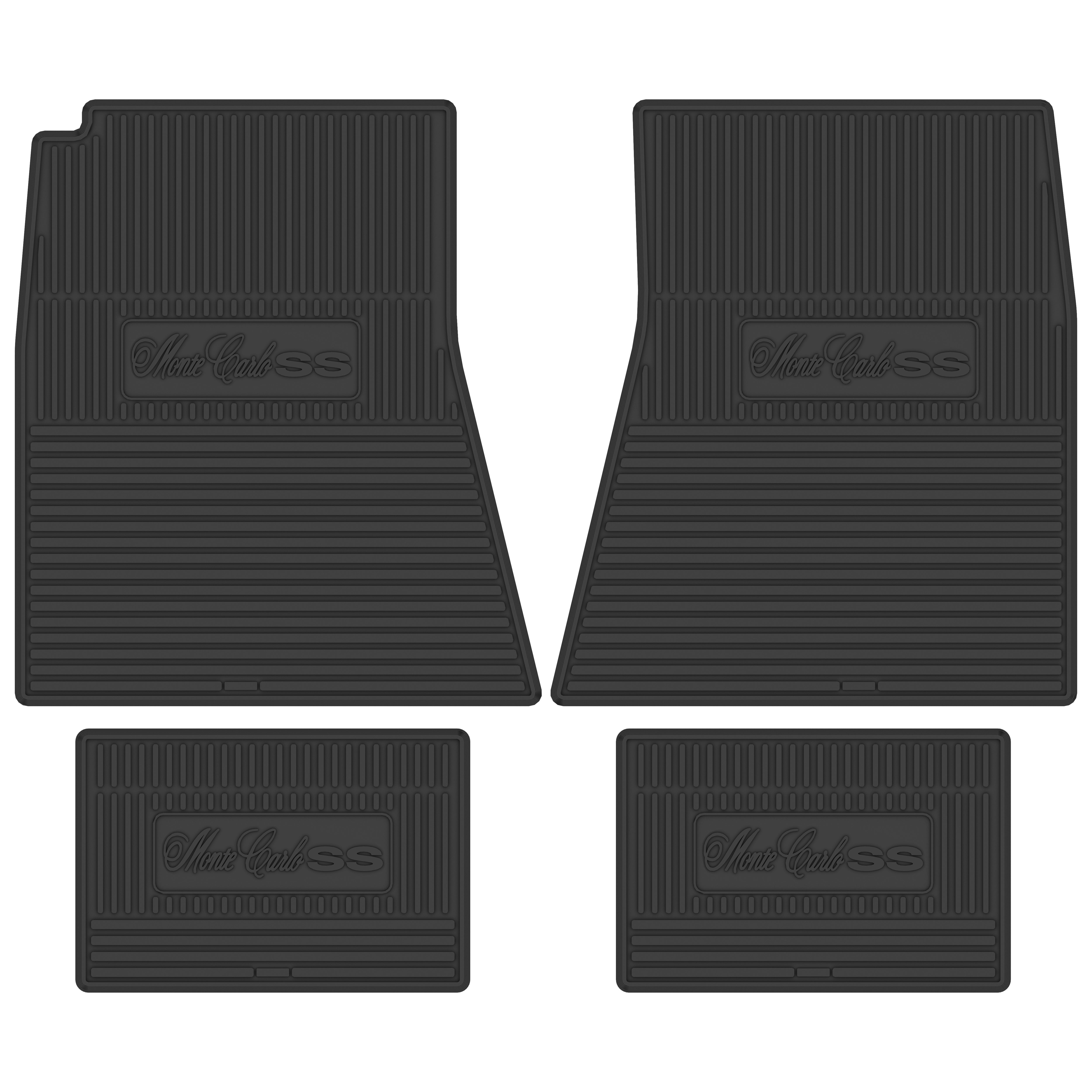 1970-1972 Monte Carlo Ss Next Generation Custom Vintage Rubber Floor Mats Package