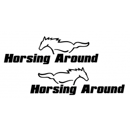 Mustang Horsing Around Decal Set - 4" Tall