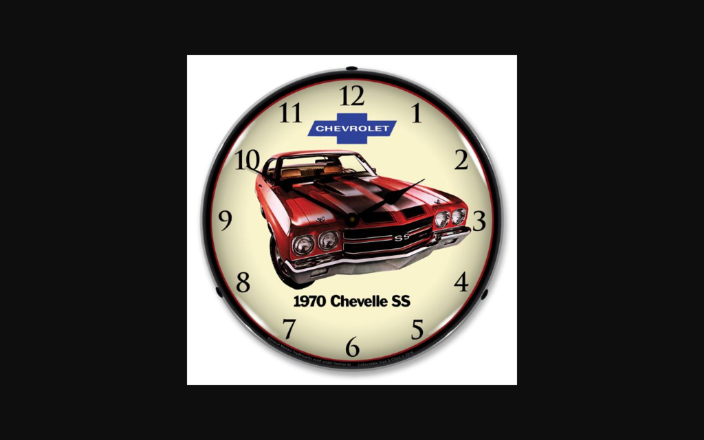 1970-1970 Chevrolet Chevelle LED Clock. SS