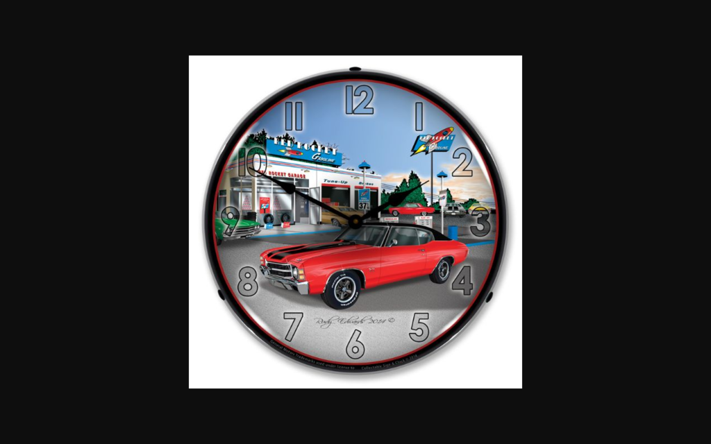 1971-1971 Chevrolet Chevelle LED Clock. SS