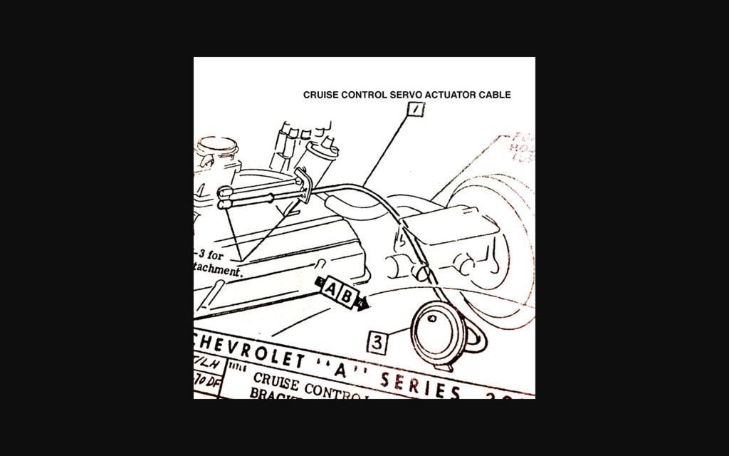 1970-1974 Chevrolet Chevelle Cruise Control Servo Actuator Cable