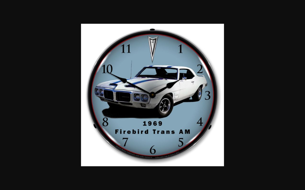 1969-1969 Pontiac Firebird LED Clock. Trans Am