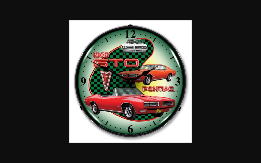 1968-1968 Pontiac GTO LED Clock. 3 Cars