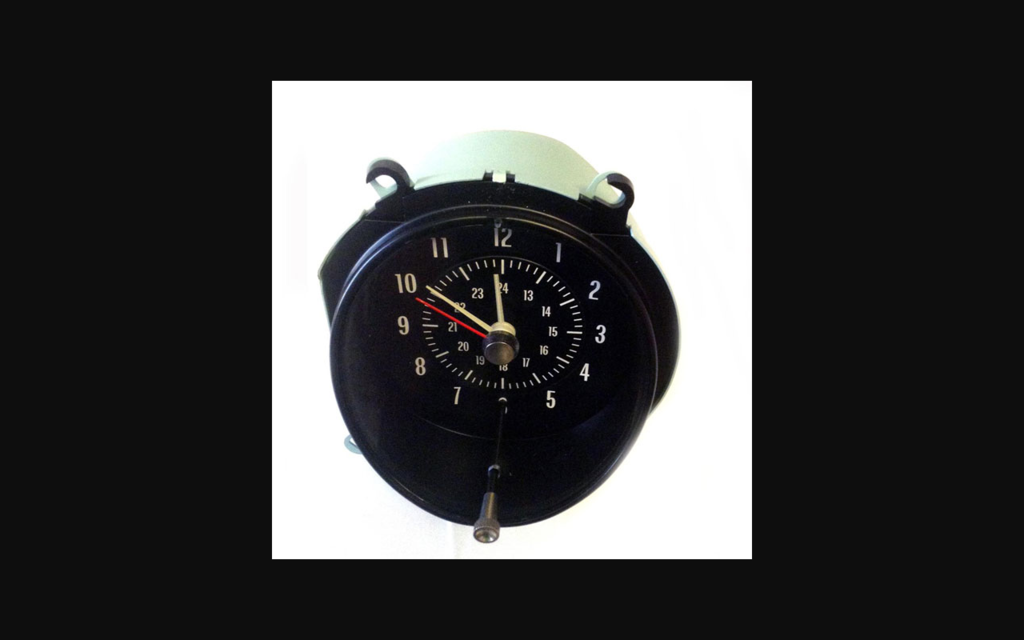 1969-1972 Pontiac GTO Clock - W/Black Face