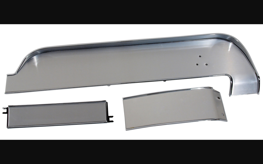 1967-1967 Ford Mustang Deluxe Dash Panel Trim - 3 piece Set - W/Aluminum Inserts