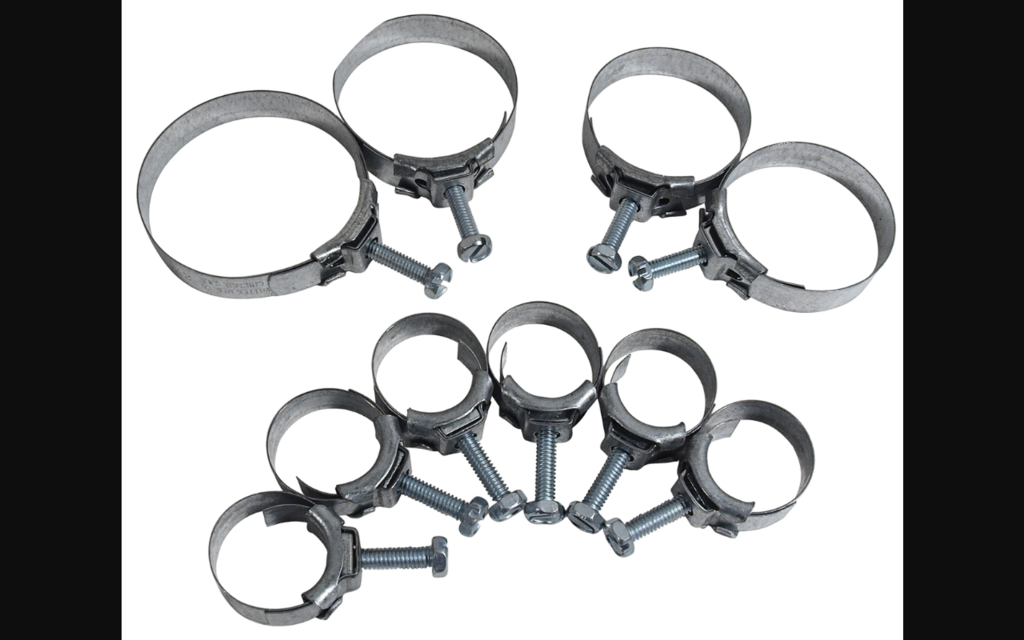 1969-1970 Ford Mustang Radiator & Heater Hose Tower Type Clamp Set - Boss 429ci - 10pcs