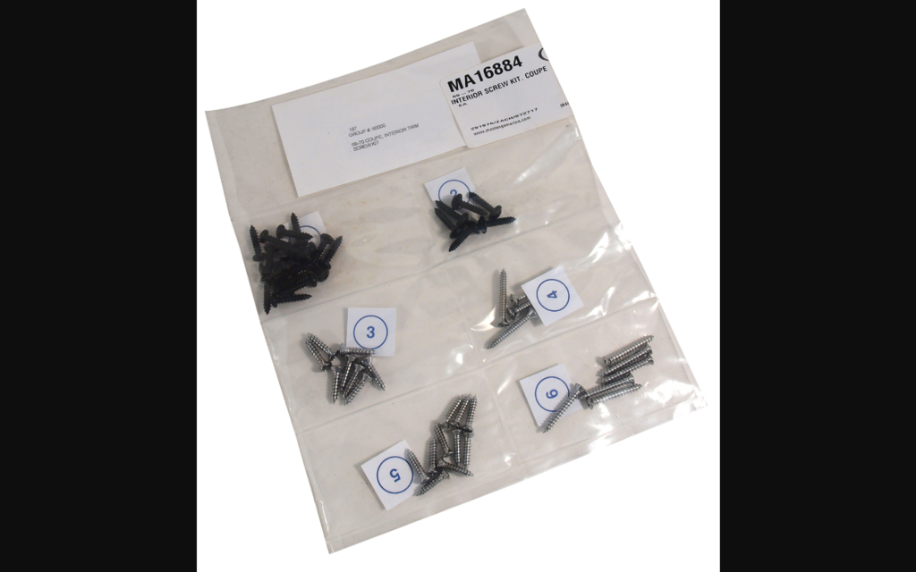 1969-1970 Ford Mustang Interior Screw Kit - Coupe