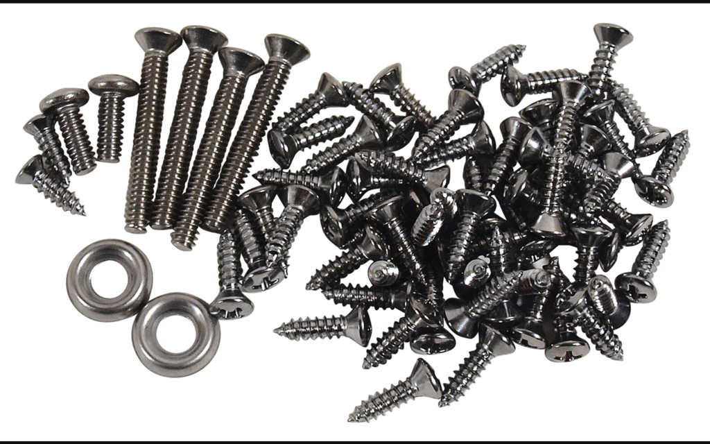 1964-1970 Ford Mustang Rear Folding Seat Screw Kit - 68 pieces