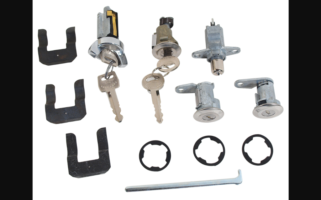 1970-1970 Ford Mustang Lock Set - IGN, Door, Trunk, Glovebox - Standard Keys