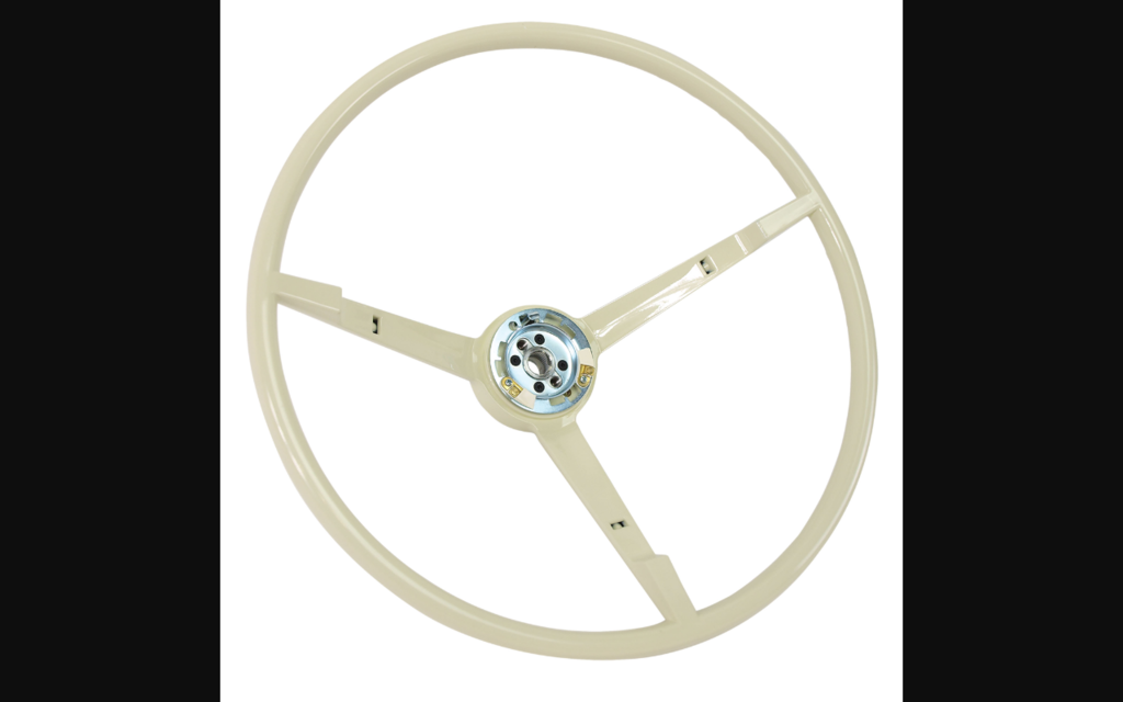 1965-1965 Ford Mustang Steering Wheel - 3 Spoke - White