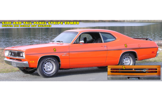 Picture of 1970 Plymouth Duster Side and Tail Panel Stripes Kit