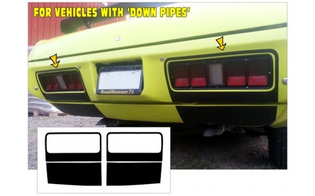 Picture of 1971 Plymouth Road Runner - GTX - Bumper Pan Blackout - Up Pipes