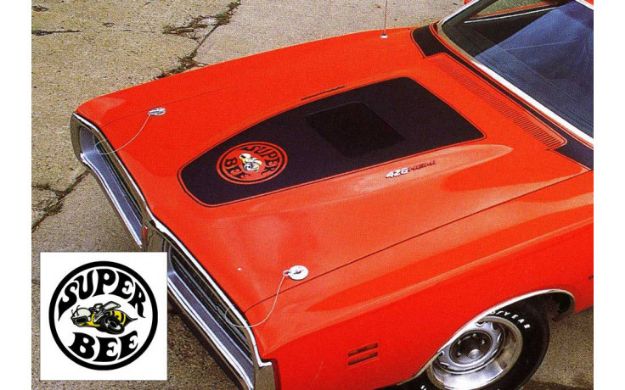Picture of 1971 Dodge Charger Super Bee Blackout Hood Stripes Decal - Bee logo