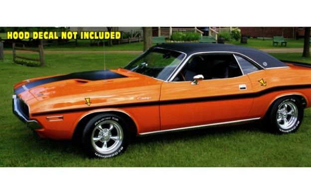 Picture of 1970 Dodge Challenger Mid Body Side Stripes Kit No R/T