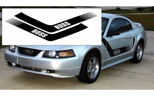 Picture of 1999-04 Mustang Boss Side Stripe L Stripes - Boss Name Cutout
