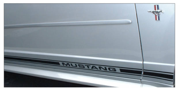Picture of Mustang Lower Rocker Stripes - Mustang GT Name - 2" Tall