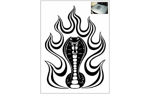 Picture of 1994-98 Mustang Flaming Cobra Hood Decal