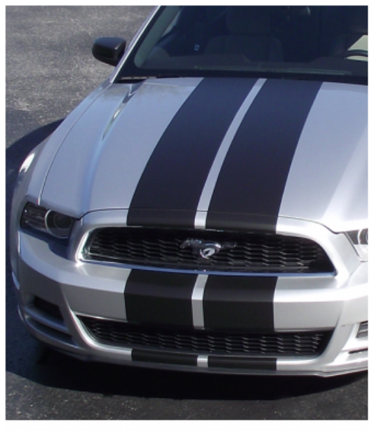 Picture of 2013-14 Mustang - 10" Straight Lemans Stripes - Glass Roof - High or No Wing