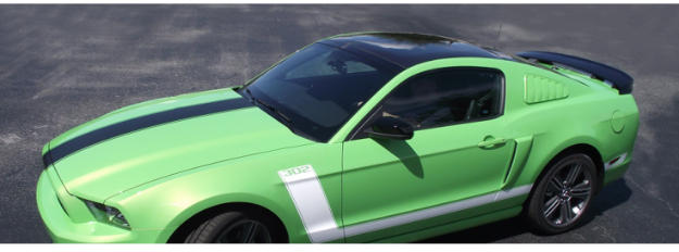 Picture of 2013-14 Mustang Center Hood Decal and Side L-Stripe - 302 Name