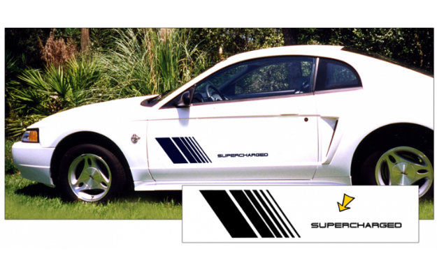Picture of Mustang Fader Decal Set - Supercharged Name
