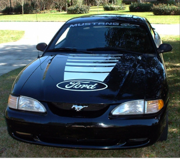 Picture of 1994-98 Mustang Fade Hood Decal with Ford Logo
