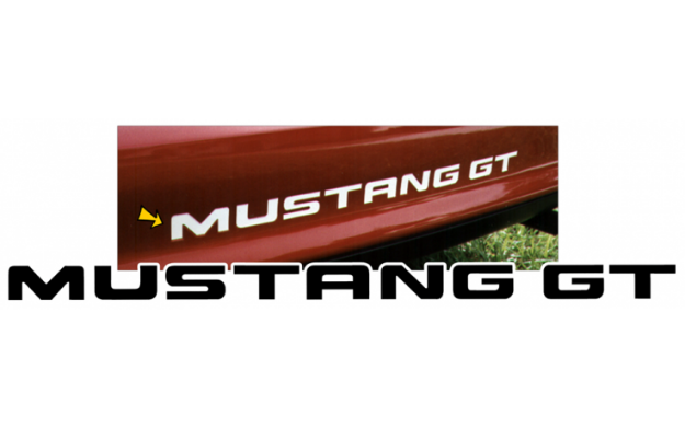 Picture of 1994-98 Mustang Embossed Bumper Letters - GT or LX Models