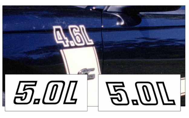 Picture of 1994-98 Mustang Fender Decal Set - 5.0L Name