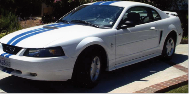 Picture of 1999-03 Mustang Dual Hood Racing Stripes - Flat Hood