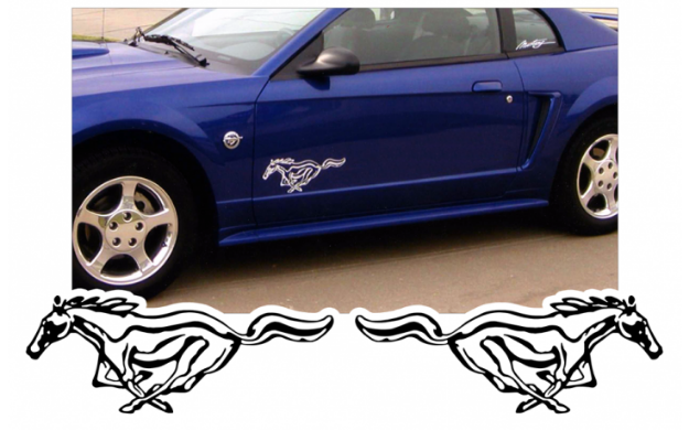 Picture of Mustang Detailed Pony Decal Set - 7" x 18"