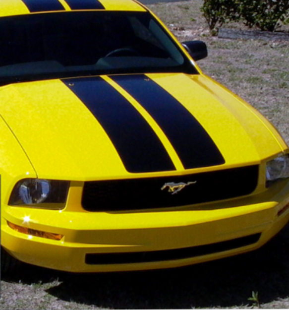 Picture of 2005-09 Mustang Lemans Racing Stripe Kit - Low Wing - Convertible