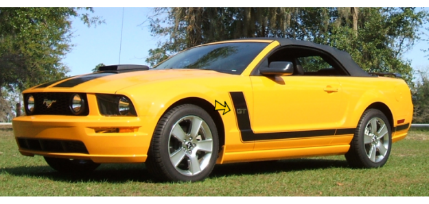 Picture of 2005-09 Mustang L-Side Stripe Kit - Use with Fender Emblems