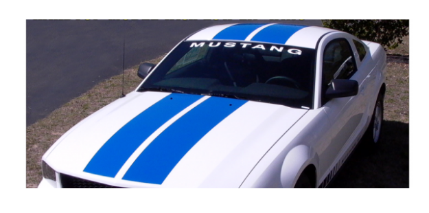 Picture of 2005-09 Mustang Lemans Racing Stripe Kit - Low Wing - Hardtop