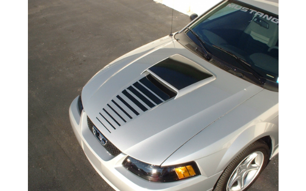 Picture of 1999-04 Mustang GT - Fade Hood Stripe Kit with Scoop Blackout