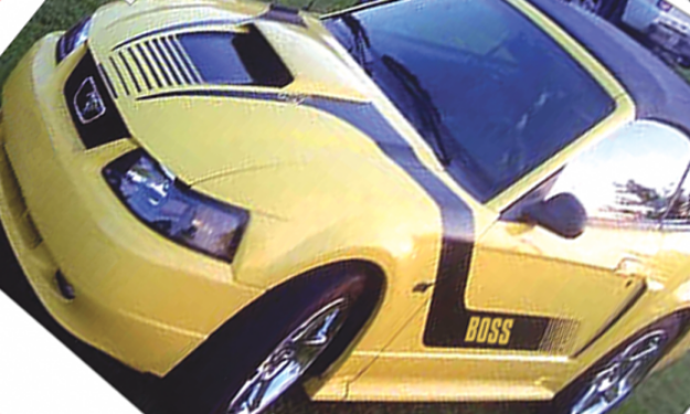Picture of 1999-04 Mustang Boss Hood Decal and Side Stripes - Flat or Raised Hood