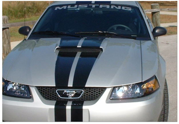 Picture of 1999-04 Mustang GT Dual Hood Racing Stripes - Hood Scoop Models