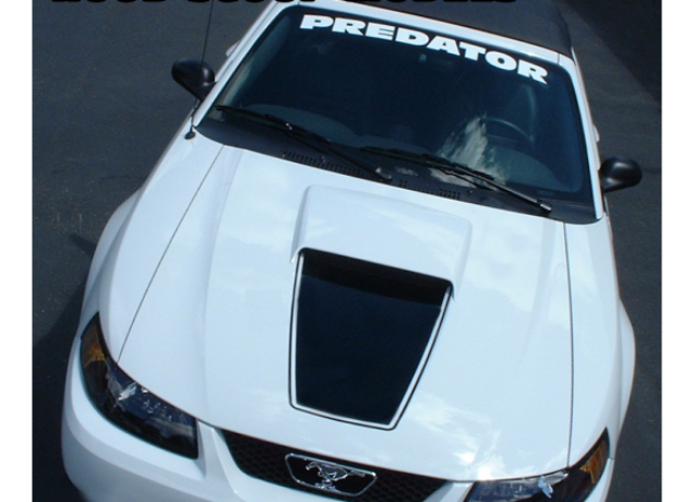 Picture of 1999-04 Mustang GT Square Nose Hood Decal with Pinstripe - Hood Scoop
