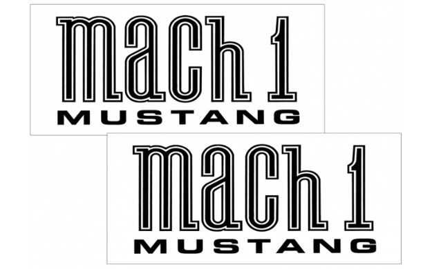 Picture of 2003-04 Mustang Mach 1 Mustang Side Body Decal Set - 4.5" x 10"