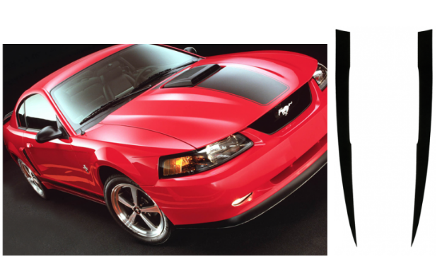 Picture of 2003-04 Mustang Mach 1 Hood Spear Stripe Kit - No Numeral