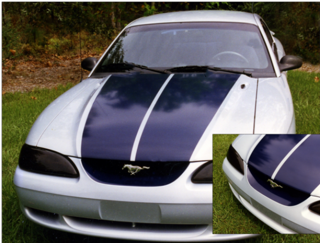 Picture of 1994-98 Mustang Dual Wide Hood Stripe Kit