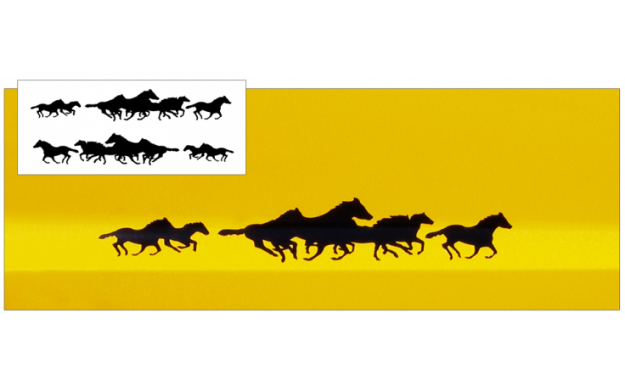 Picture of Mustang Herd Pony Decal Set - 4" Tall