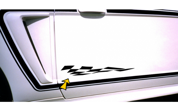 Picture of 1999-04 Mustang Flag Decal Set - No Name - 3.75" x 21.5"