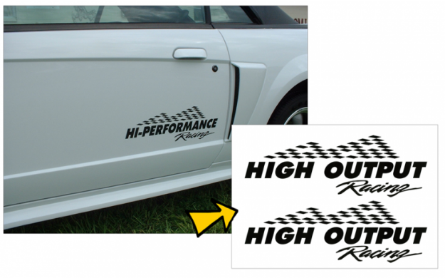Picture of High Output Racing Decal Set - 6" x 18"