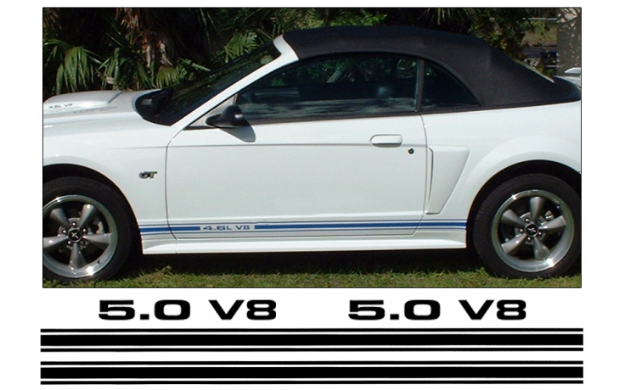 Picture of Mustang Lower Rocker Side Stripes - 5.0 V8 Designation