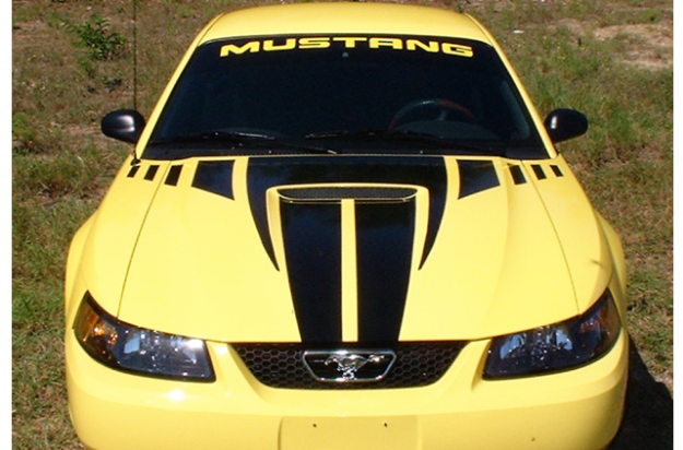 Picture of 1999-03 Mustang Claw Hood & Faders & Dual Hood Stripe Kit - Flat Hood