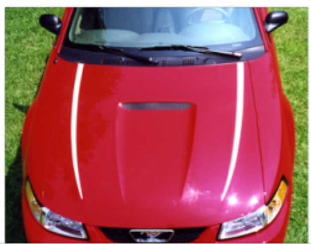 Picture of 1999-04 Mustang Hood Cowl Stripes - 3.8 V6 Designation