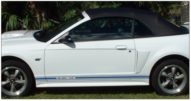 Picture of Mustang Lower Rocker Side Stripes - 5.0 GT Designation