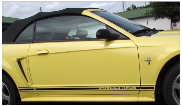 Picture of 1999-04 Mustang Lower Rocker Stripes - Mustang Name - 2.5" Tall
